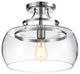 WAREHOUSE OF TIFFANY'S C1772-1C Macarius 13 in. 1-Light Indoor Chrome Finish
