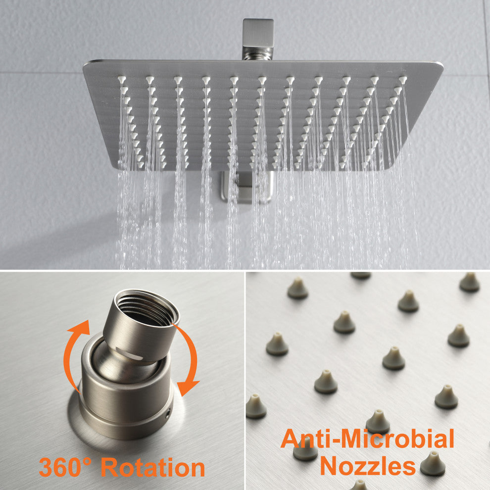 10" Shower System With Shower, Brushed Nickel