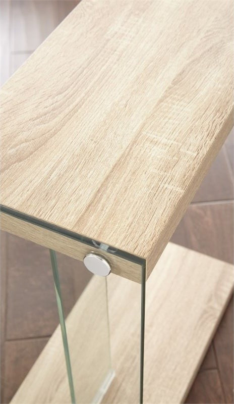 Elaina Chairside Table, Light Oak
