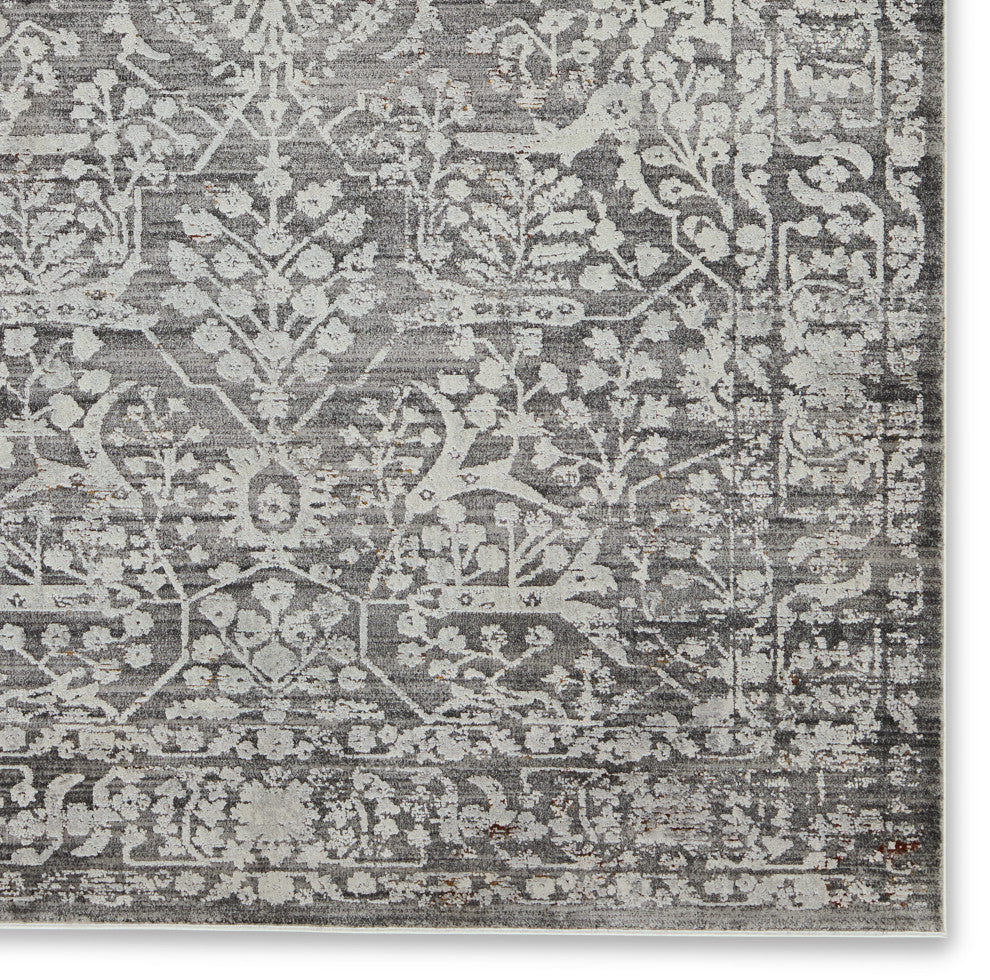 Jaipur Living Elvira Floral Gray/ Cream Area Rug 9'10"X12'