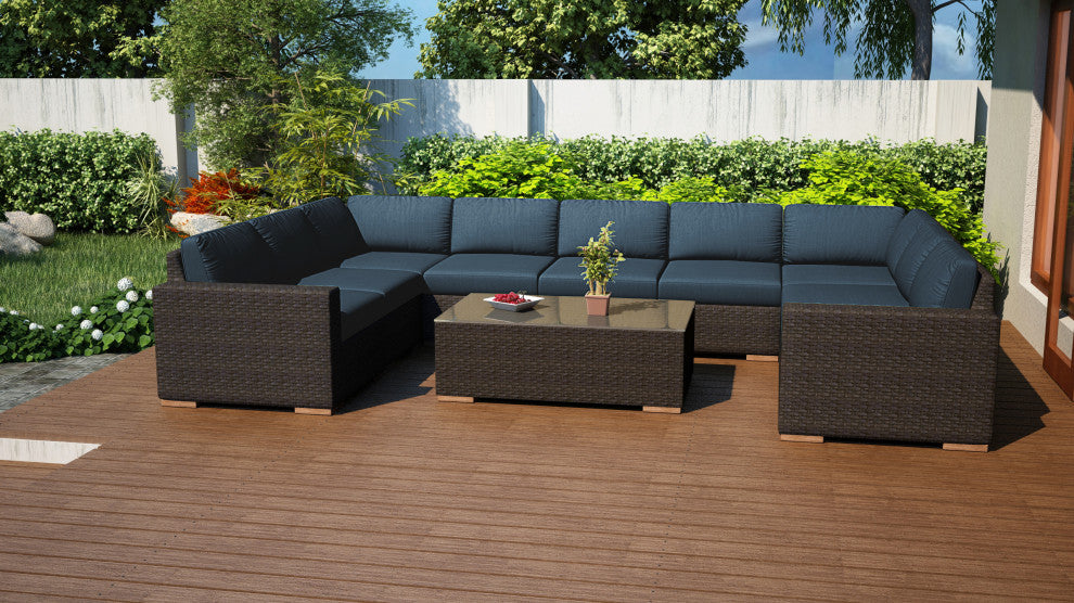 Arden 10 Piece Sectional Set, Spectrum Indigo