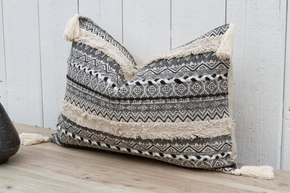 Dove Plume Nomadic Moroccan Lumbar Pillow