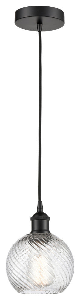 Innovations 616-1P-BK-G1214-6 1-Light Mini Pendant, Matte Black