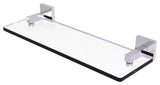 Montero 16" Glass Vanity Shelf, Beveled Edges, Polished Chrome