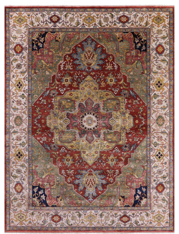 Handmade Persian Fine Serapi Wool Rug 8' 10" X 11' 11" - Q14696