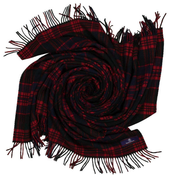 Prince of Scots Highland Tartan Tweed Merino Wool Throw, Macdonald