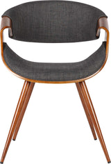Butterfly Mid-Century Dining Chair, Walnut, Charcoal