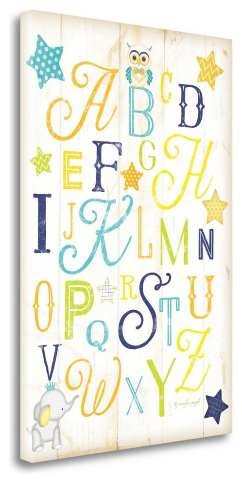 "Abc" By Jennifer Pugh, Giclee Print on Gallery Wrap Canvas, Ready to Hang
