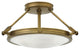 Hinkley Collier Small Led Semi-Flush Mount, Heritage Brass