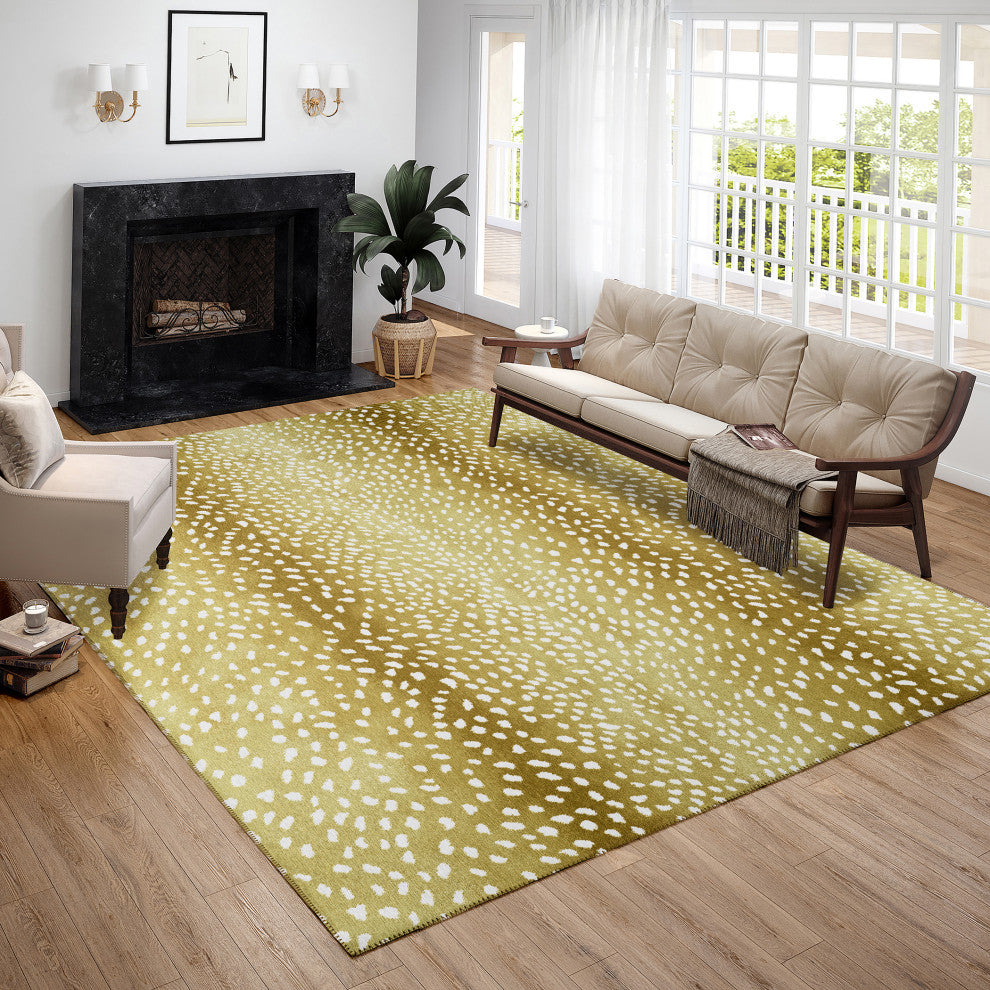 Indoor/Outdoor Mali ML3 Gold Machine Washable 3' x 5' Rug