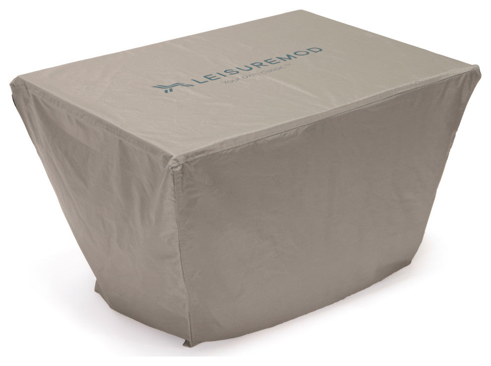 LeisureMod Chelsea 44" Waterproof Fabric Rectangle Fire Pit Table Cover
