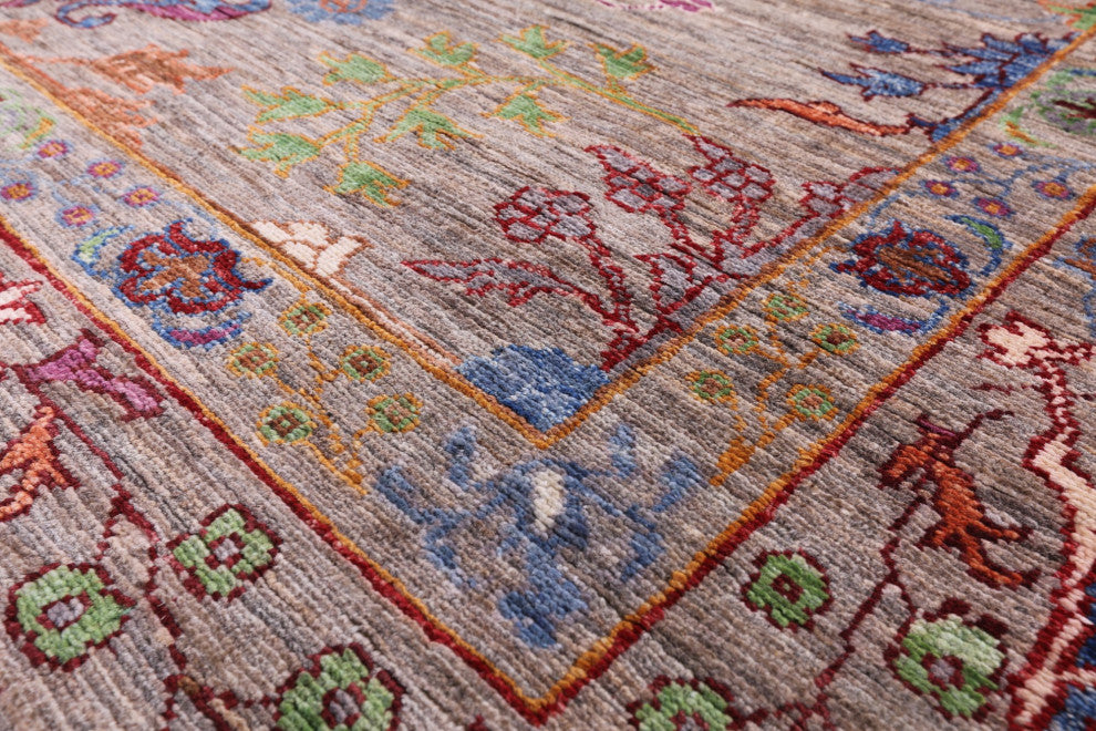 8' 3" X 10' 0" Persian Sarouk Hand-Knotted Wool Rug Q7609