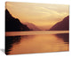 "Fantastic Swiss Lake At Sunset in Brienz" Seascape Art Canvas, 20"x12"
