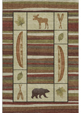 Addison Premium Washable Mayfield AMF143 Red 3' x 5' Rug