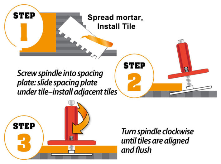 ATR Leveling System Walls and Floors Cross Spacers 2mm