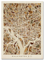 Michael Tompsett 'Washington DC Street Map 3' Canvas Art, 47"x35"