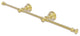 Carolina 3 Arm Guest Towel Holder, Satin Brass