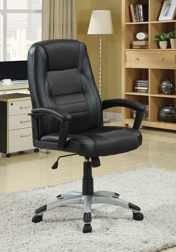 Adjustable Height Office Chair, Black
