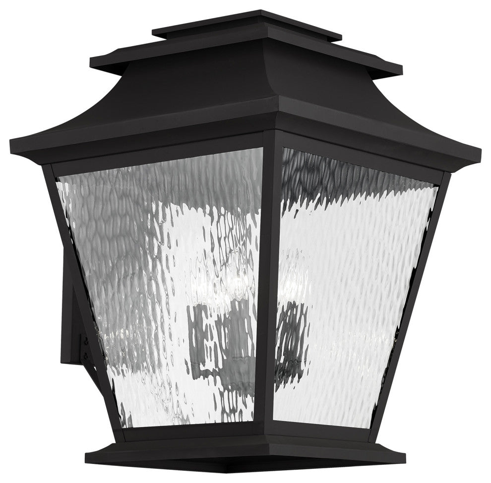 Livex Lighting Hathaway 5 Light Black Outdoor Wall Lantern