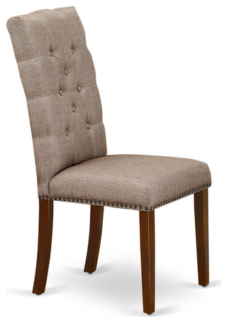 5Pc Dining Set - 4 Chair, 2-Drops Leaf Wood Table, Mahogany Finish