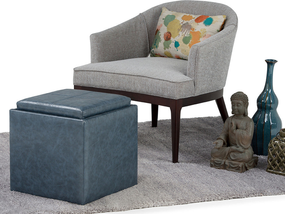 Rockwood Cube Storage Ottoman with Tray