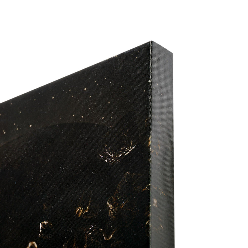 Solar System Glossy Lacquer Canvas Wall Art Print Panel 48" x 18"