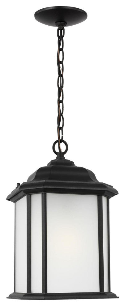 Generation Lighting 60531EN3 Kent 8"W LED Outdoor Mini Pendant - Black