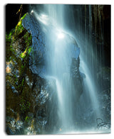 Amazing White Water Cascade, Landscape Canvas Art Print, 12"x20"