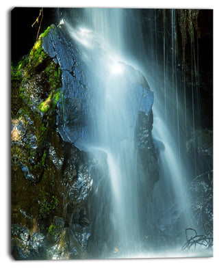 Amazing White Water Cascade, Landscape Canvas Art Print, 12"x20"