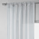 Solid FauxLinen Sheer Curtain, Single Panel, Aspen White, 50"x120"