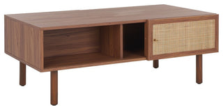 Safavieh Silvanna 2 Door Coffee Table, Walnut/Natural