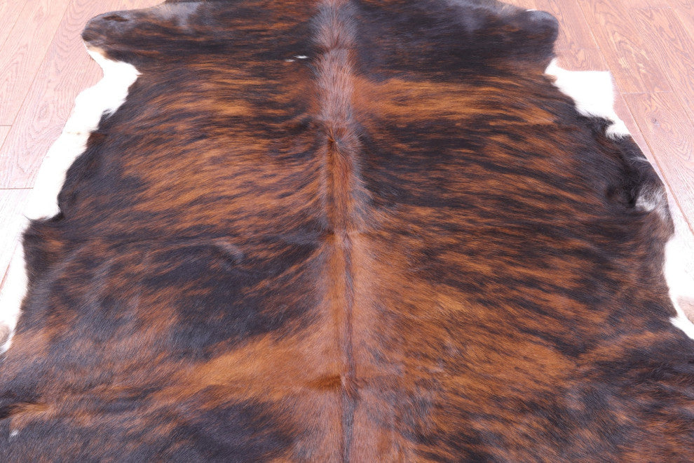 5' 10" X 5' 9" Organic Natural Hair-On Cowhide Area Rug C1943