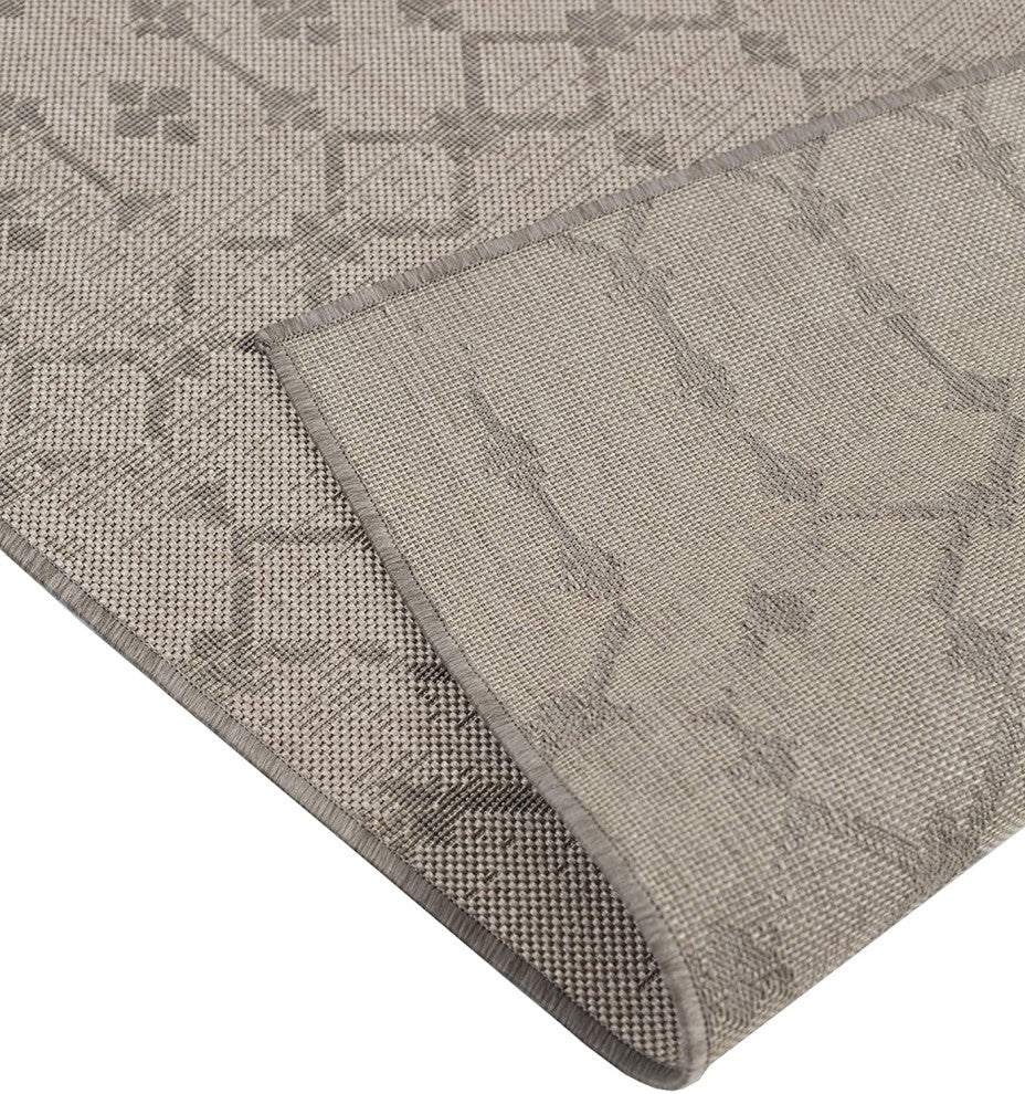 Outdoor Collection Geometric Area Rug - Bohemian Rug, Neutral, 7'10"x10'