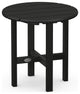 Polywood Round 18" Side Table, Black