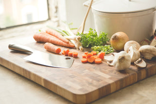 Acacia End Grain Prep Station 20 x 14 x 1.25