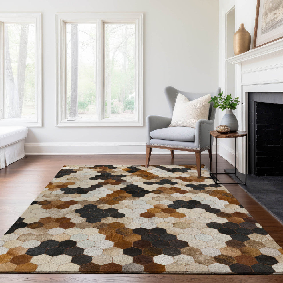 Addison Premium Washable Mayfield AMF104 Paprika 3' x 5' Rug