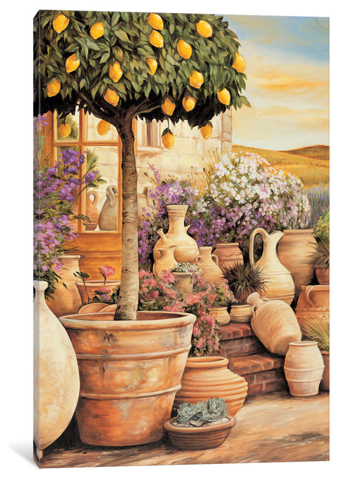 "Lemon Topiary" by Eduardo, Canvas Print, 18"x12"