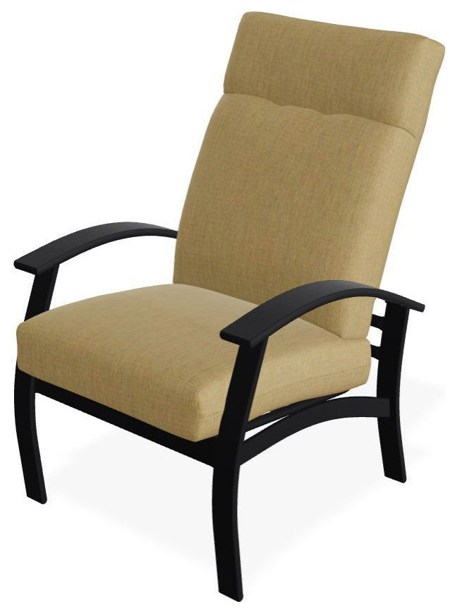 Belle Isle Cushion Outdoor Armchair, Stucco/Black