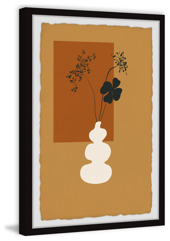 "Triple Layered Vase" Framed Painting Print, 12x18