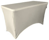 LA Linen Rectangular Spandex Table Cover, White, 48"x24"x30"