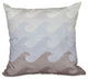 Deep Sea, Geometric Print Pillow, Taupe And Gray, 18"x18"