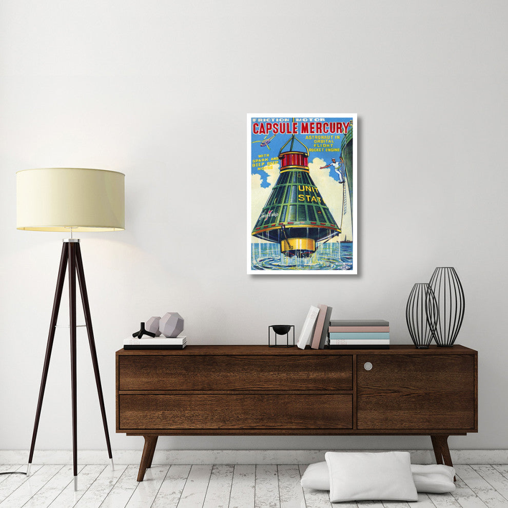 "Capsule Mercury" Digital Paper Print by Retrorocket, 26"x38"