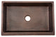 30" Hammered Copper Kitchen Apron Single Basin Sink With Barrel Strap Design