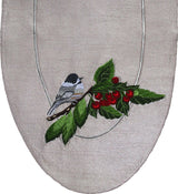 Cherries & Chickadees Table Art Runner