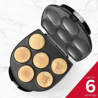 Arepa Maker, Non-Stick 6-Section Multi-Food Maker, Make Delicious Arepas, Black