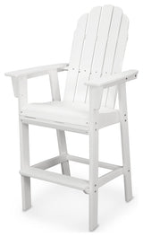 POLYWOOD Vineyard Adirondack Bar Chair, White