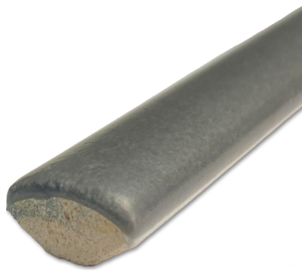 Coco Demi-Bullnose Matte Black Hat Ceramic Wall Trim