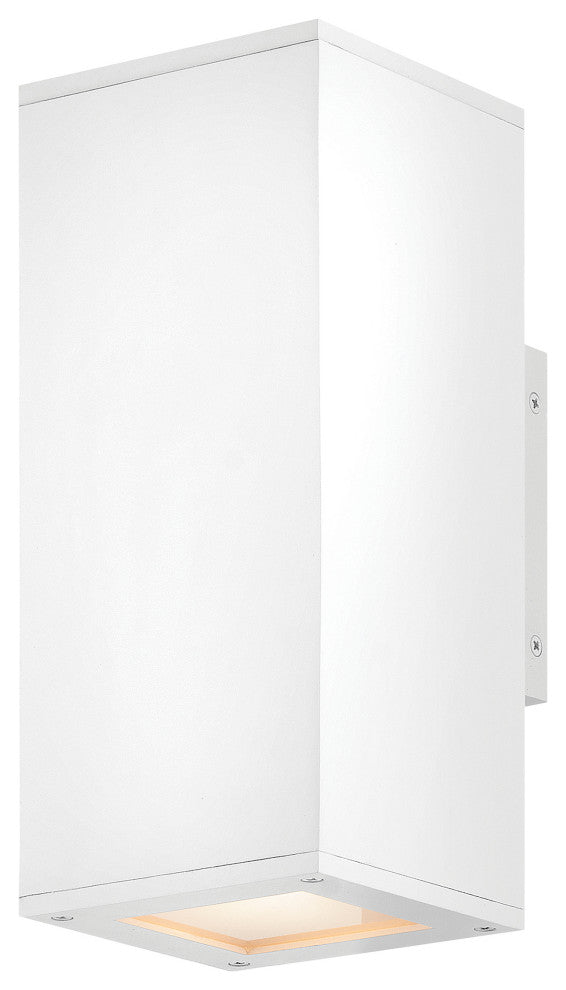 Hinkley Tetra Small Wall Mount Lantern Up/Down, Textured White