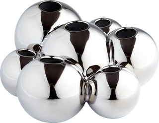Cyan Design Bubbles Vase, Chrome