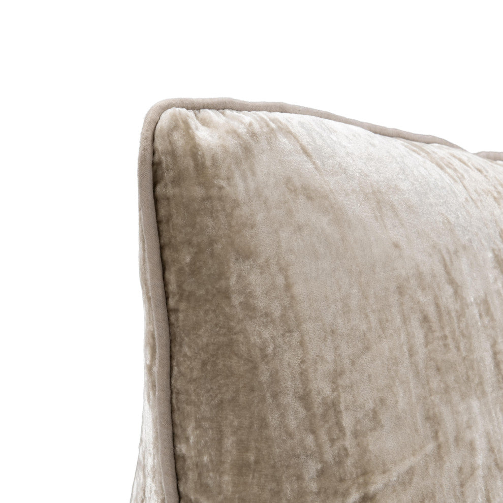 Lexington Viscose Silk Blend Throw Pillow, Natural, 22x22
